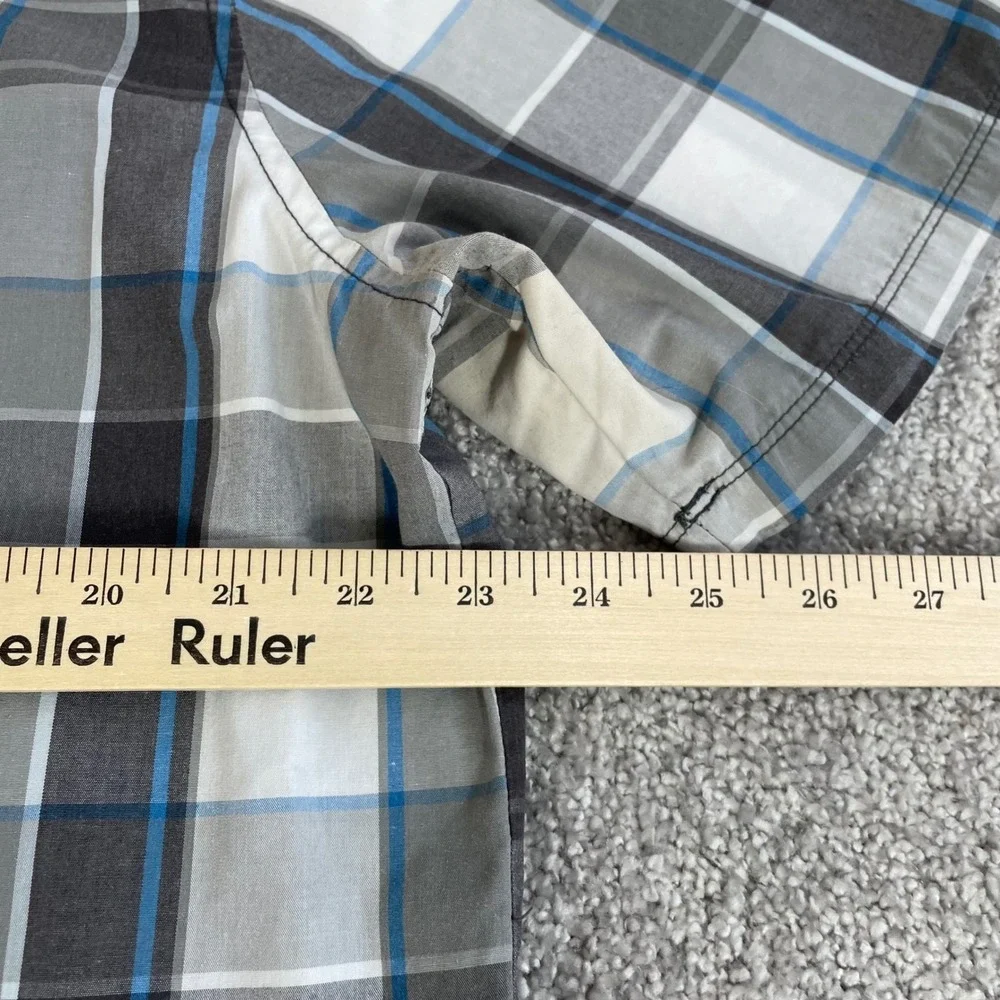 North Face Button Up Shirt Mens Large Plaid Western Short Sleeve‎ Outdoors